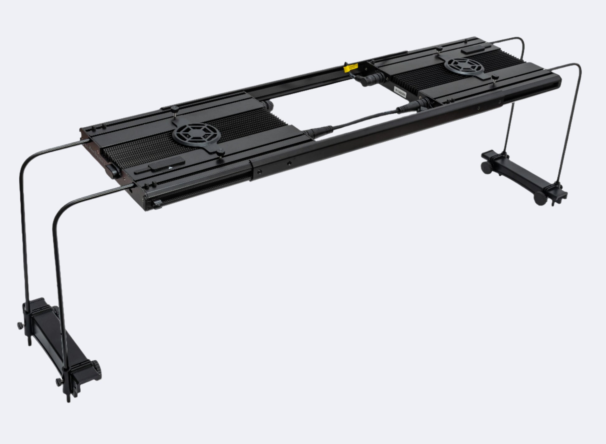 2 Meridian 11s using the optional Integrated Connection (ICS) rails and side of tank mount legs. Lights are attached together to form a seamless assembly.