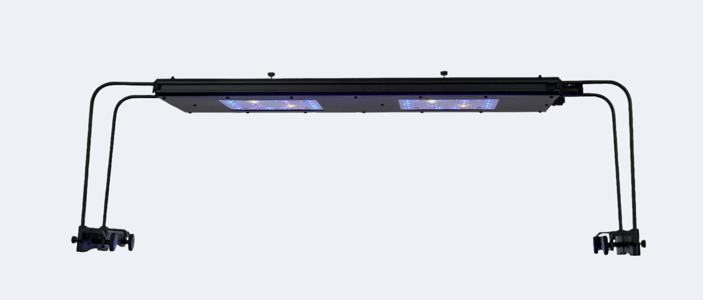 Meridian 24 pictured straight on with optional side of tank mounts.