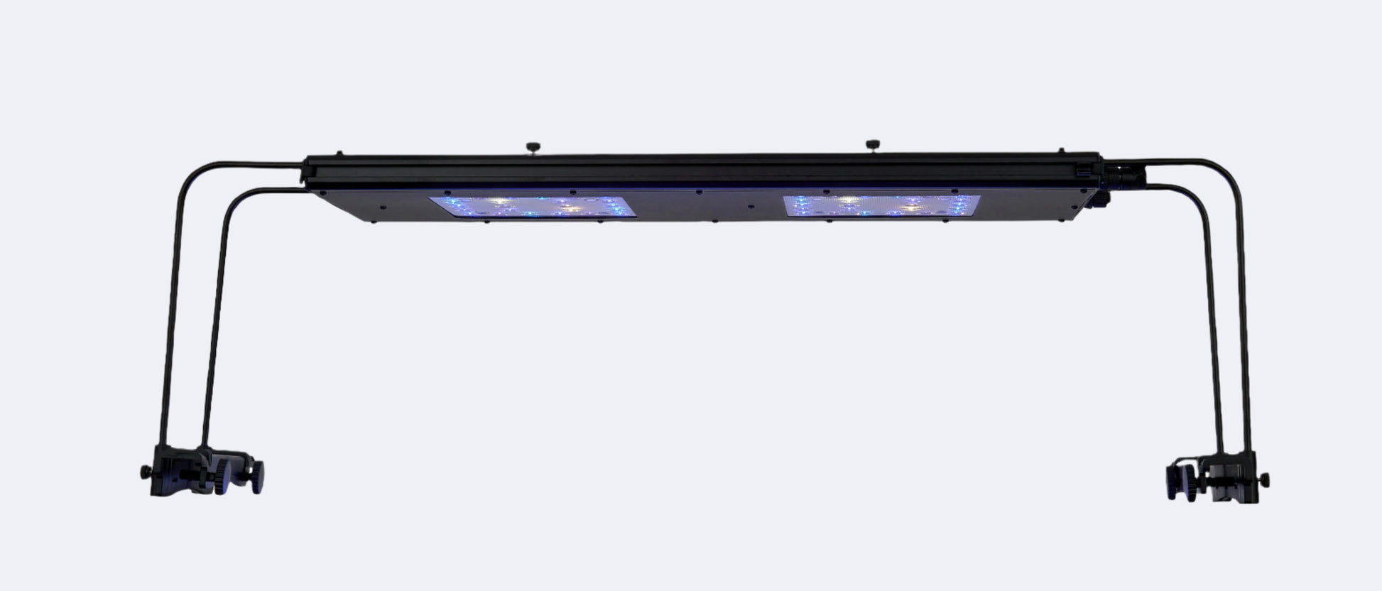 Meridian 24 pictured straight on with optional side of tank mounts.