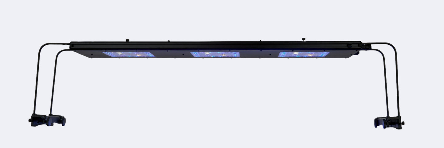 Meridian 35 pictured straight on with optional side of tank mounts.