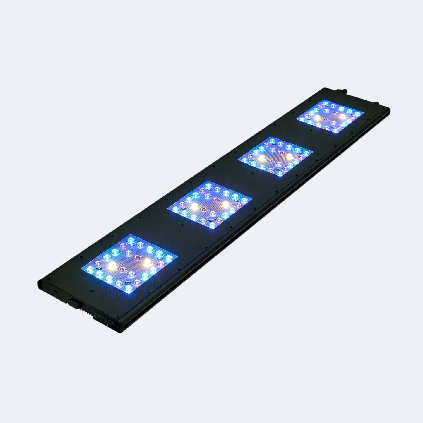 Meridian 45 facing upwards with all 6 LED color channels on.
