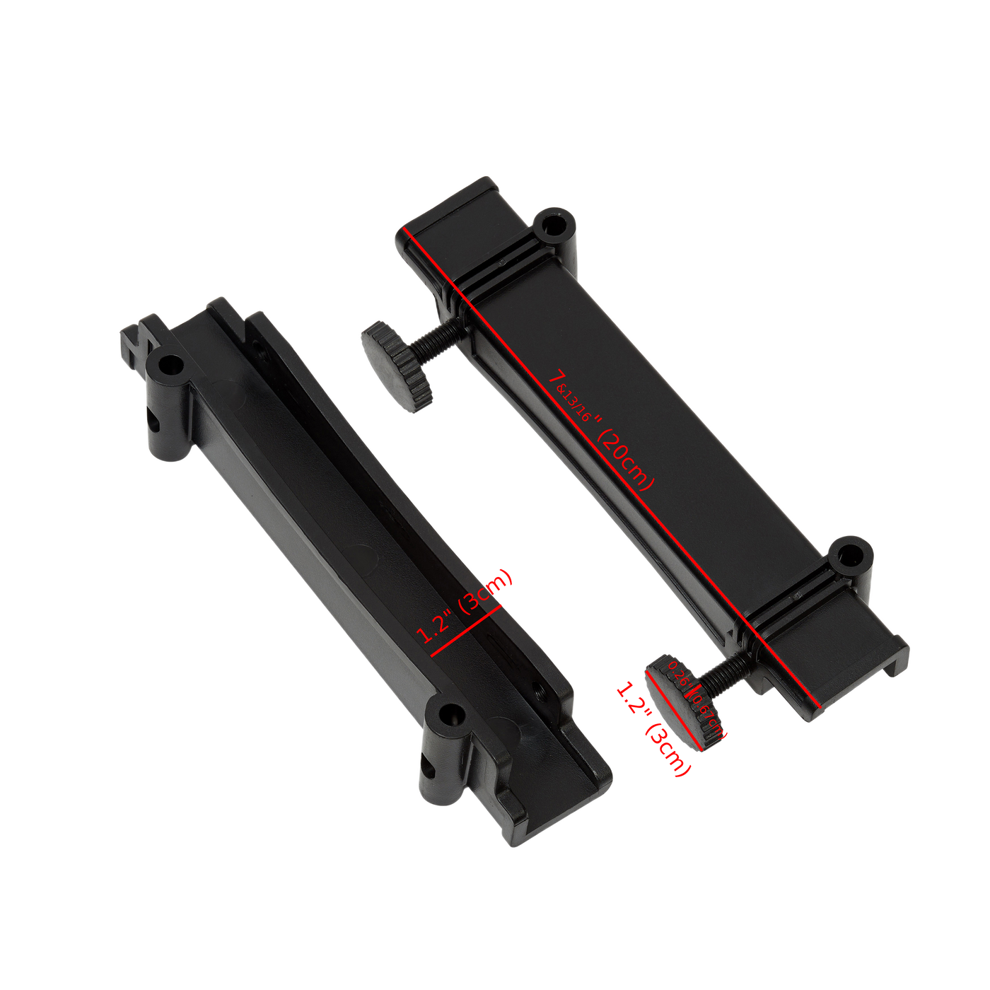 Dimensioned drawing of the U-clamp used on the side of tank mounts.